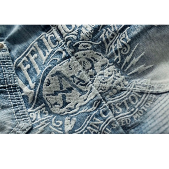 AFFLICTION Men Denim Jeans GAGE RELENT FLETCH Embr - Picture 5 of 9